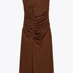 Vestido carmelita poliamida 