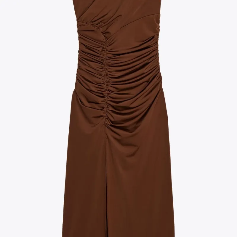 Vestido carmelita poliamida 