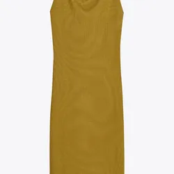Vestido cuello alto verde 