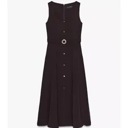 Vestido de botones y cinto 