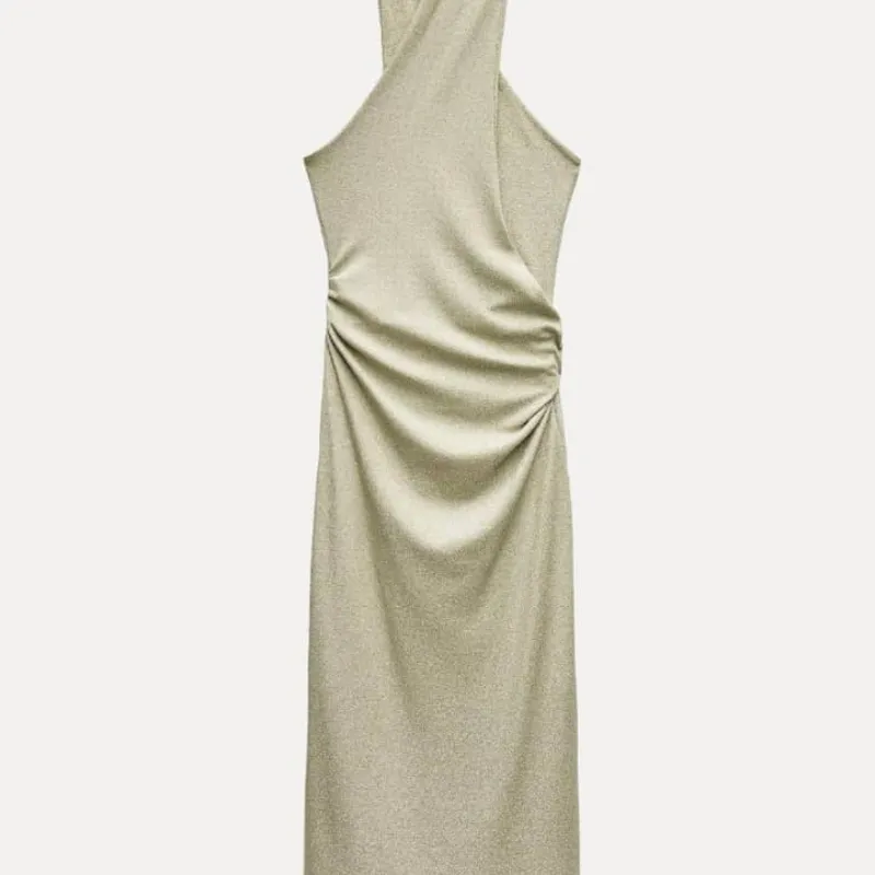 Vestido de brillo gris 