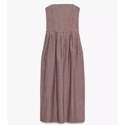 Vestido de cuadros strapless