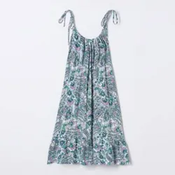 Vestido de flores verde 