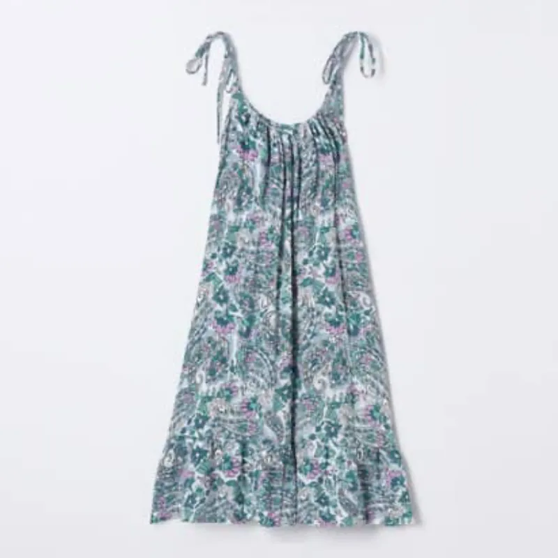 Vestido de flores verde 