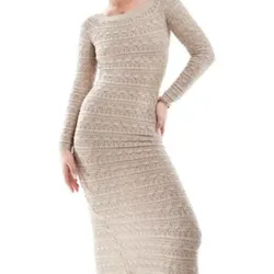 Vestido de mangas con encaje 