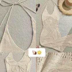 Vestido de playa crudo
