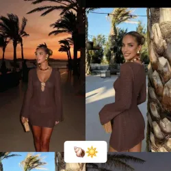 Vestido de playa flor