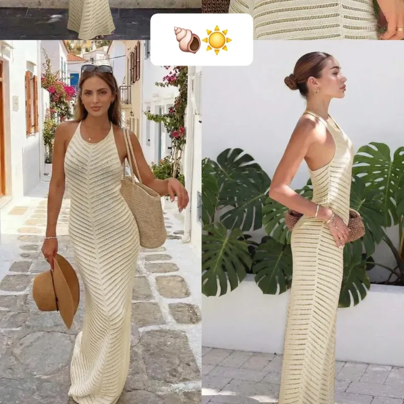 Vestido de playa largo