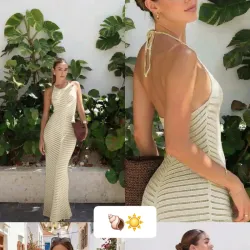 Vestido de playa largo