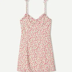 Vestido de tirantes con flores 