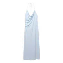 Vestido largo azul claro