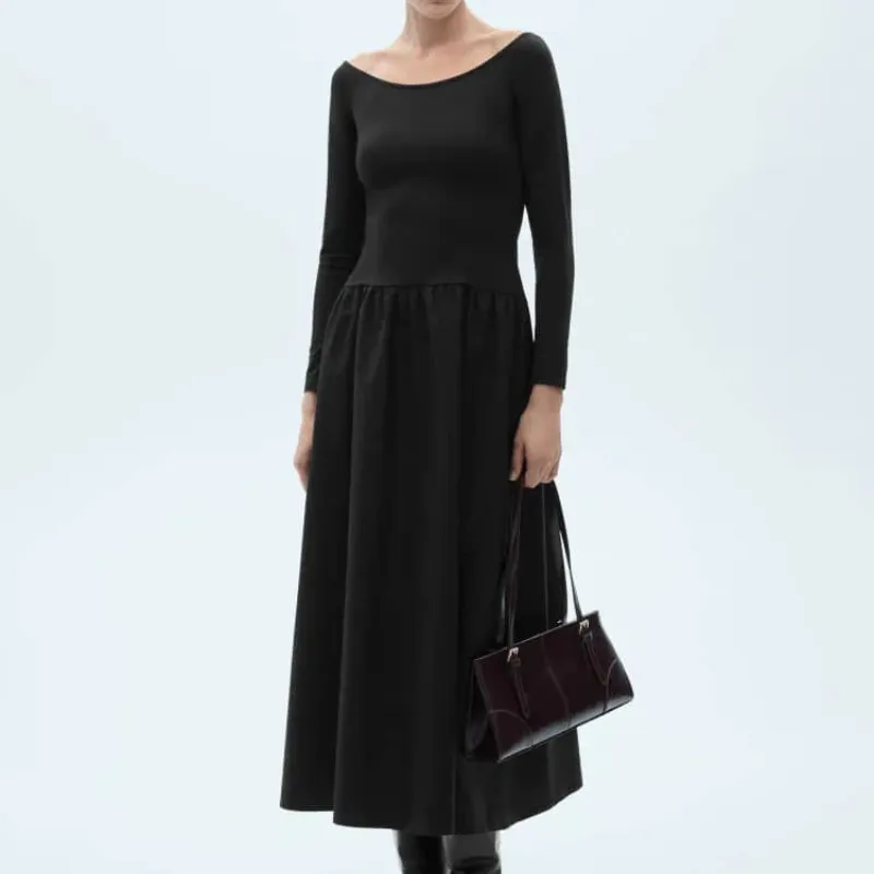 Vestido largo de mangas 