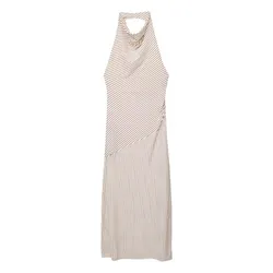 Vestido largo de rayas