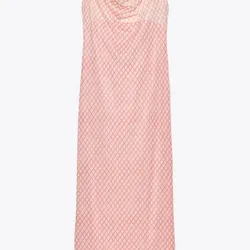 Vestido malla cuadros rosa 