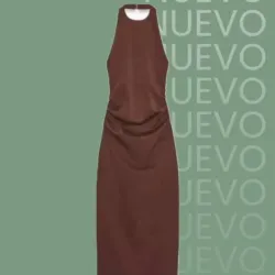 Vestido marrón halter