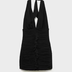 Vestido negro abierto detrás 