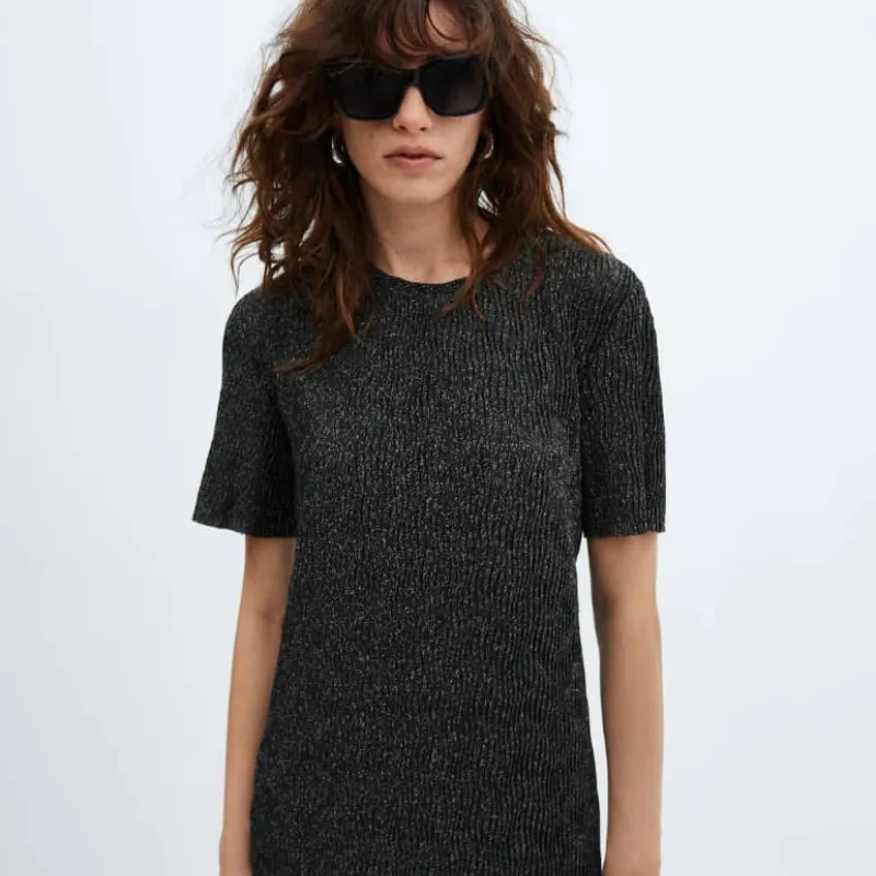 Vestido negro de brillo 