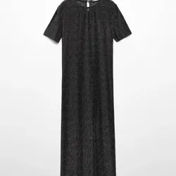 Vestido negro de brillo 