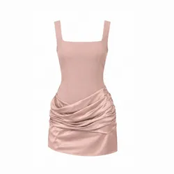 Vestido rosa corto