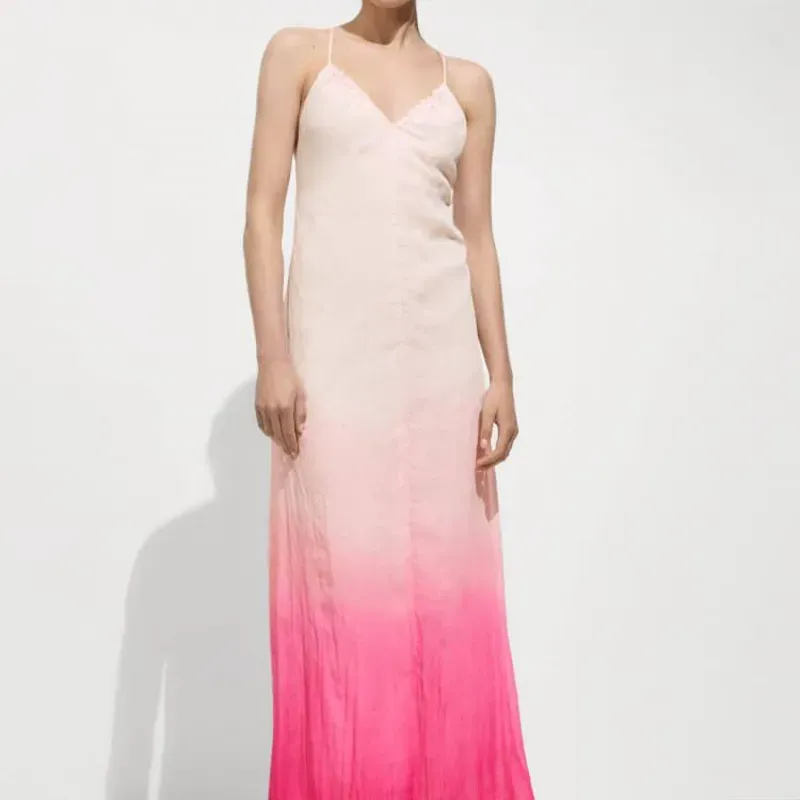 Vestido rosa degradado