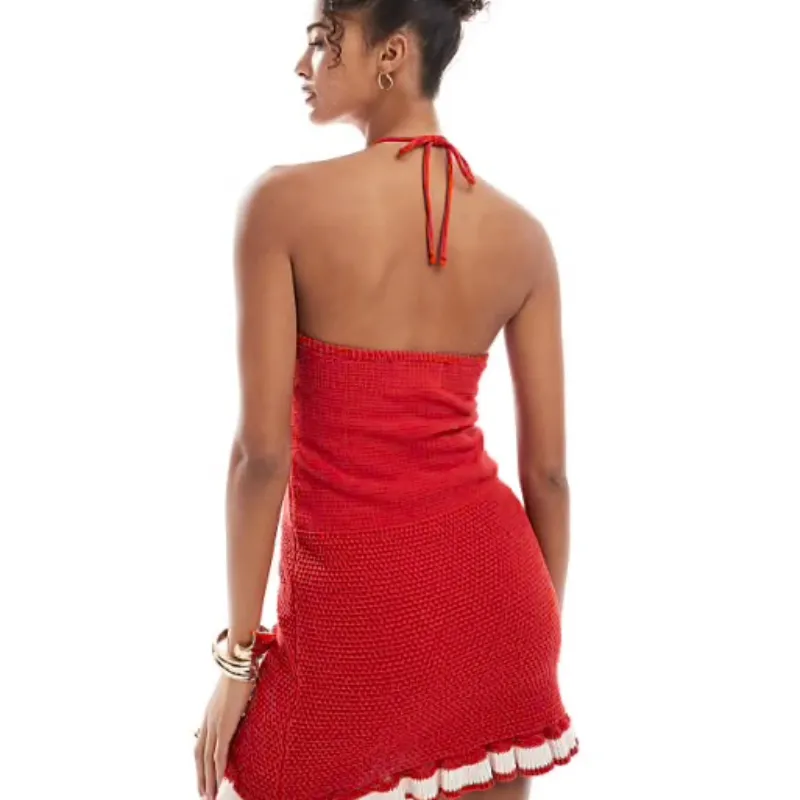 Vestido tejido rojo 