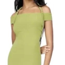 Vestido verde con diseño