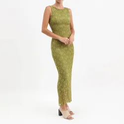 Vestido verde de encaje
