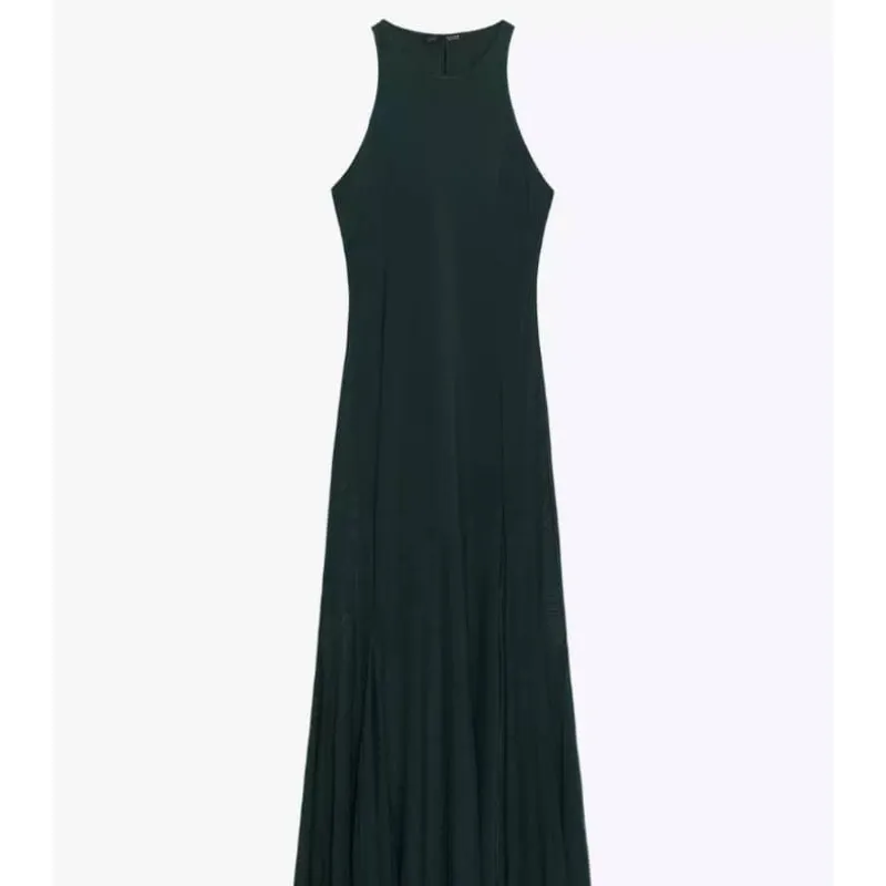 Vestido verde entallado 