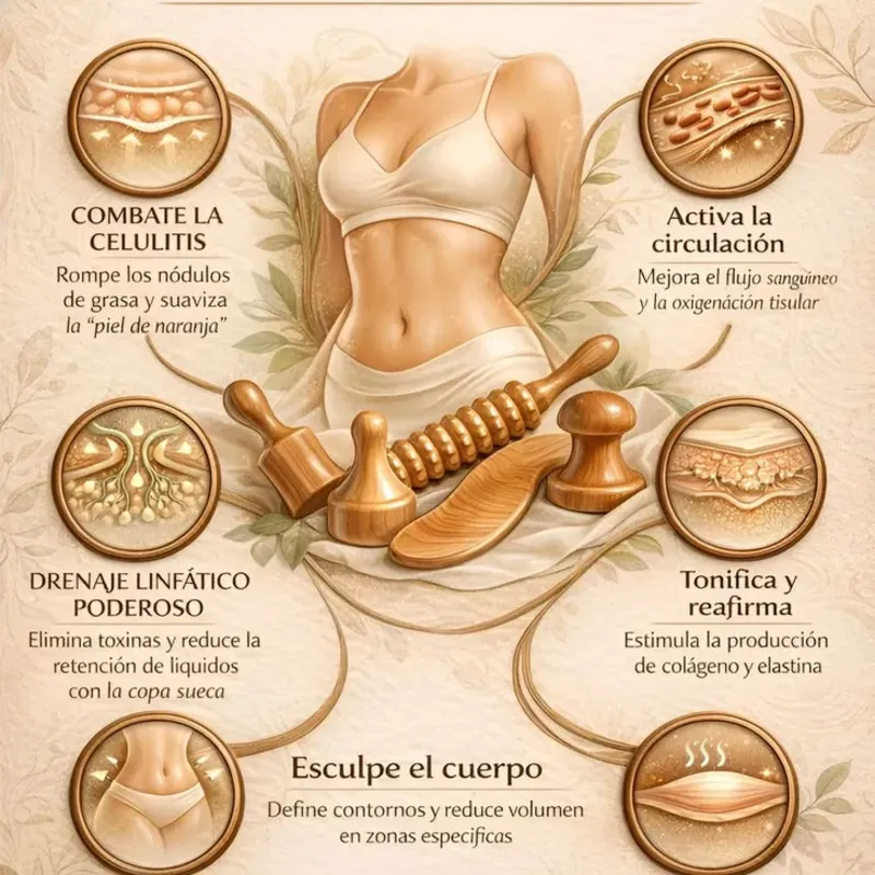 Maderoterapia corporal localizada (75min ).