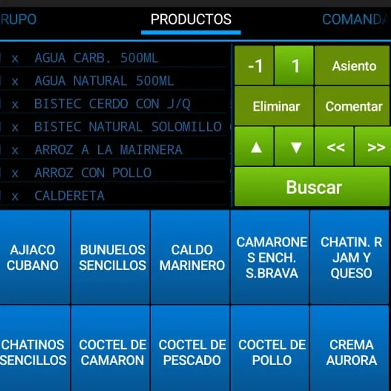 Aplicación Comandero para Dptes 