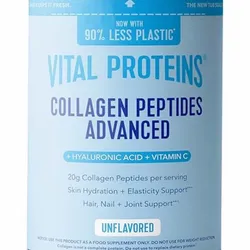Suplemento de peptidos colágeno, vitamina C y ácido hialurónico
