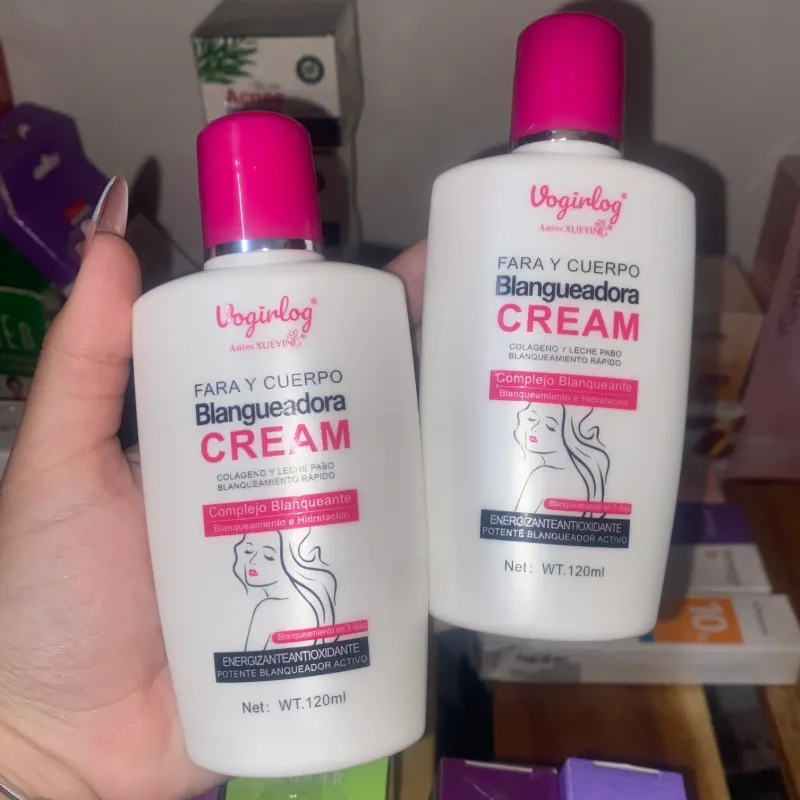 Crema blanqueadora de COLÁGENO y LECHE de la marca VOGIRLOG