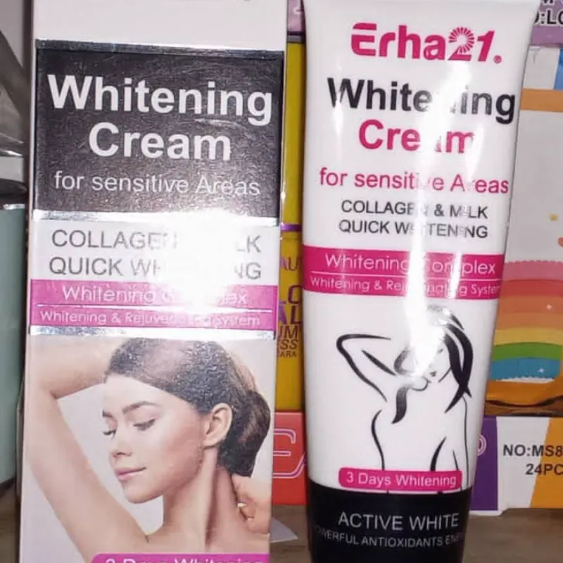 Crema blanqueadora para la piel de colágeno y leche 