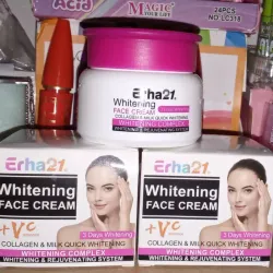 Crema facial 2 en 1 con fórmula blanqueadora y rejuvenecedora de colágeno y leche🍁