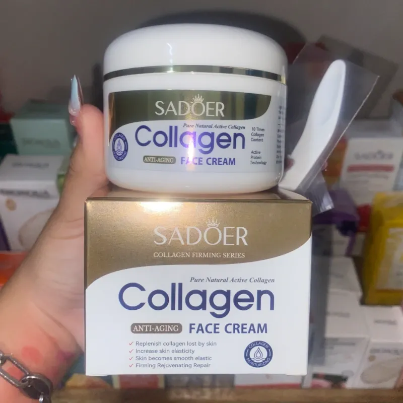 Crema facial de COLÁGENO(incluye paleta para aplicarla)de la marca SADOER