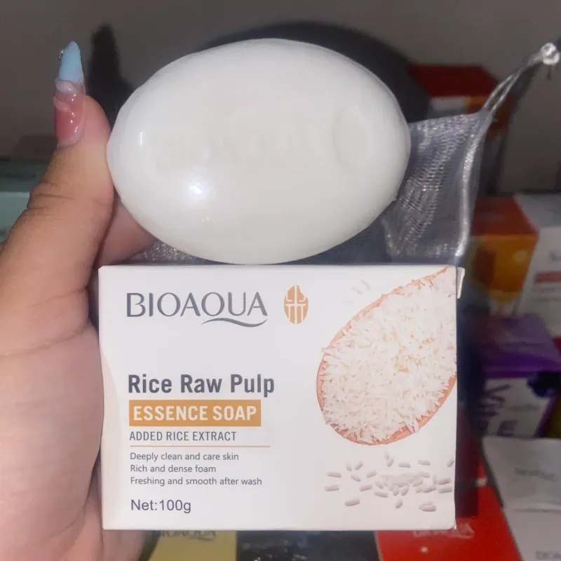 Jabón facial limpiador de PULPA de ARROZ de la marca BIOAQUA