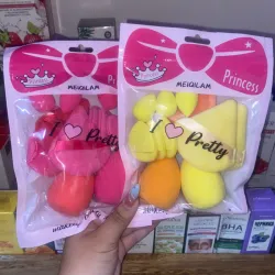 Juego de 10 esponjas y borlas para el maquillaje