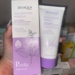 Limpiador facial de POLIPÉPTIDOS(COLÁGENO)y PERILLA(ALBAHACA)de la marca BIOAQUA de 100g