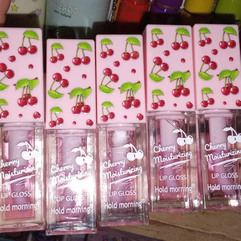 Lip gloss Cherry transparente con aplicador ancho🌸