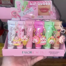Lip gloss con llavero