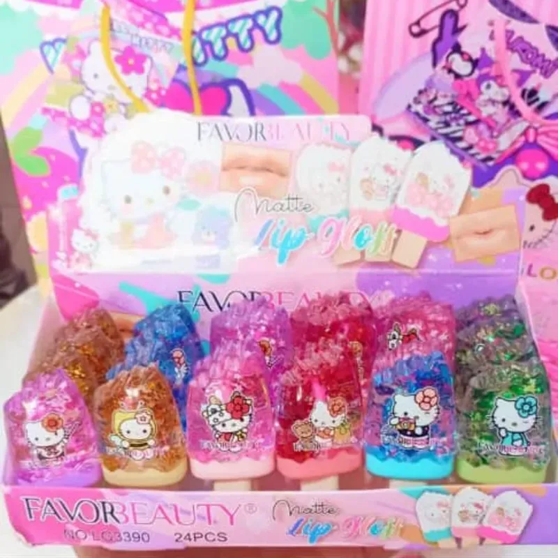 Lip gloss en forma de paleta de Hello Kitty 