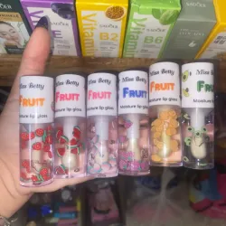 Lip gloss transparente de frutas