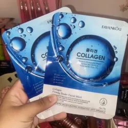 Mascarilla facial en formato de velo de COLÁGENO de la marca FAYANKOU