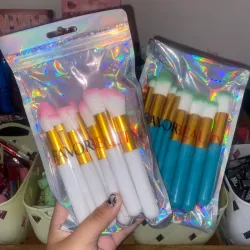 Paquete de 10 brochas grandes de maquillaje