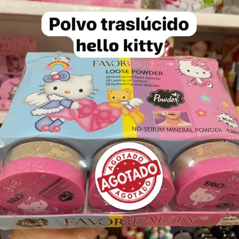 Polvos sueltos traslúcido de Hello Kitty🍂