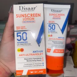 Protector solar ORGÁNICO SPF PA+++ 50 de la marca DISAAR de 50g