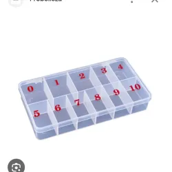 Caja vacía para almacenar uñas