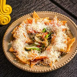 Nachos con fajitas de cerdo