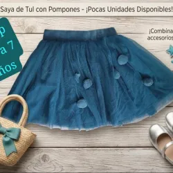 Saya tul c/ pompones(3-7años)