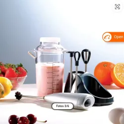 BATIDORA ELÉCTRICA MARCA LACOR PARA BATIDOS, BEBIDAS, SALSAS Y CAPUCHINO